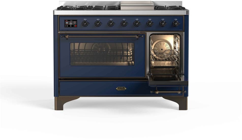 Ilve UM12FDNS3MBBLP Liquid Propane In Midnight Blue W/ Bronze Trim