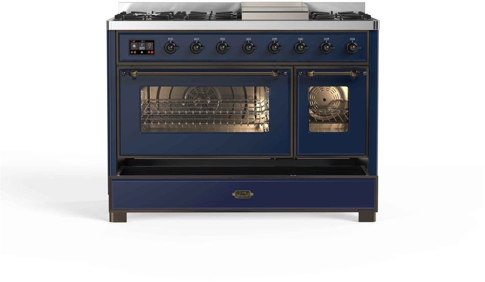 Ilve UM12FDNS3MBBLP Liquid Propane In Midnight Blue W/ Bronze Trim