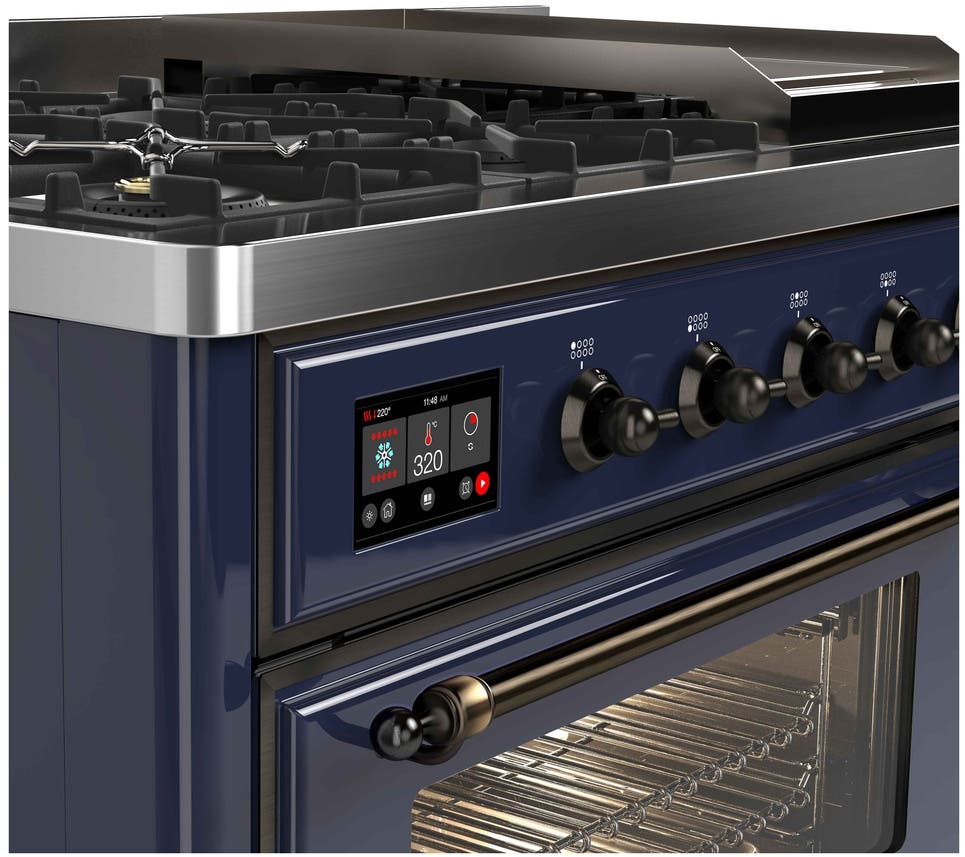 Ilve UM12FDNS3MBBLP Liquid Propane In Midnight Blue W/ Bronze Trim