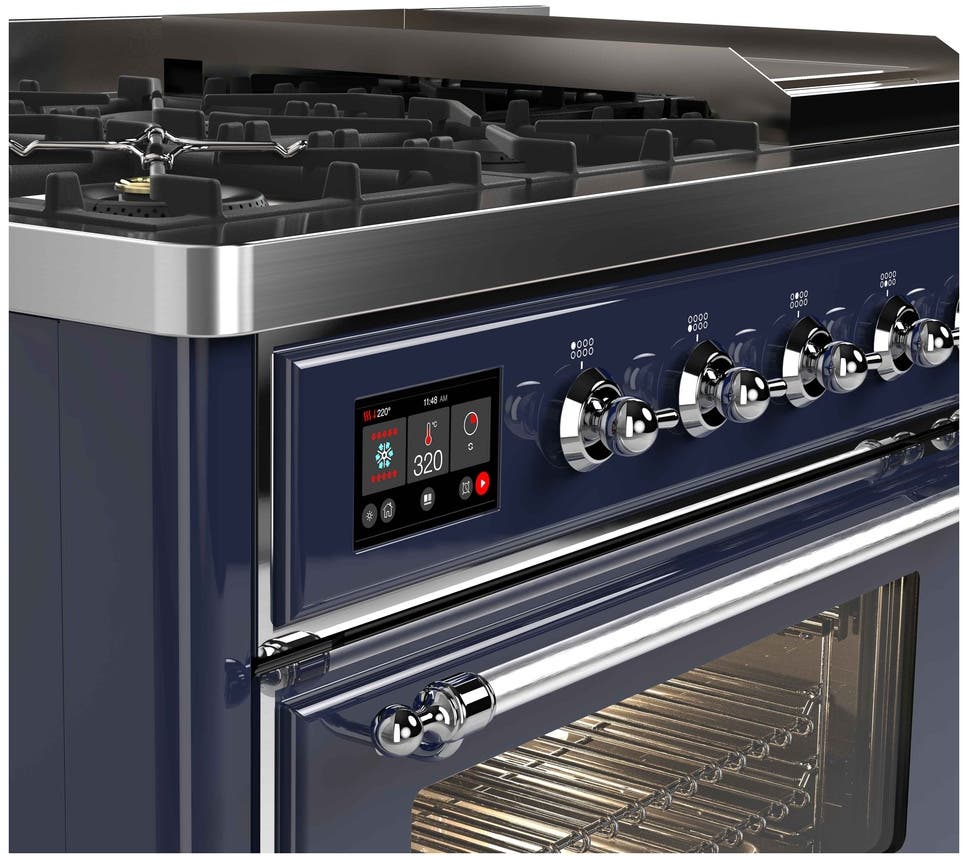 Ilve UM12FDNS3MBCLP Liquid Propane In Midnight Blue W/ Chrome Trim