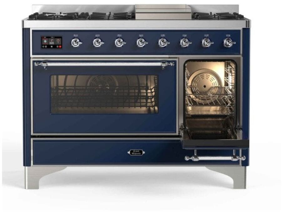 Ilve UM12FDNS3MBC Natural Gas In Midnight Blue W/ Chrome Trim