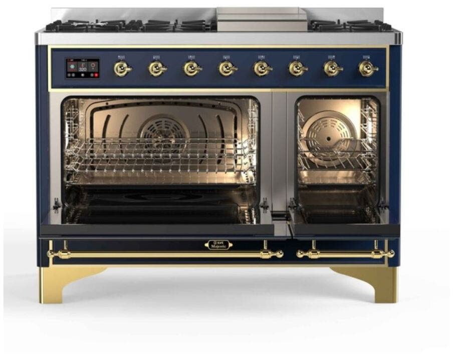 Ilve UM12FDNS3MBGLP Liquid Propane In Midnight Blue W/ Brass Trim