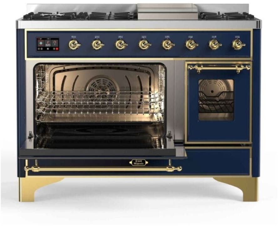 Ilve UM12FDNS3MBGLP Liquid Propane In Midnight Blue W/ Brass Trim