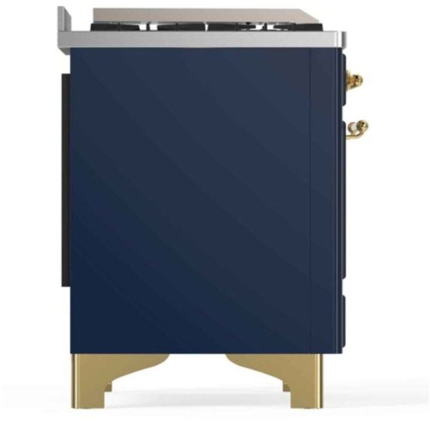 Ilve UM12FDNS3MBGLP Liquid Propane In Midnight Blue W/ Brass Trim