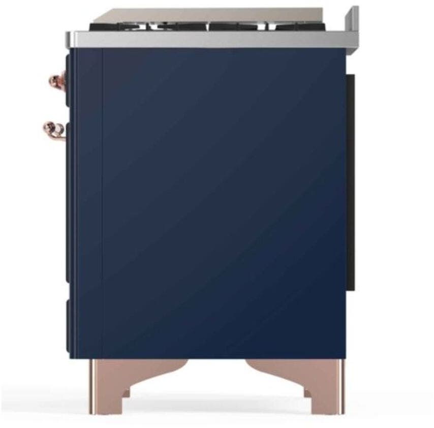 Ilve UM12FDNS3MBPLP Liquid Propane In Midnight Blue W/ Copper Trim
