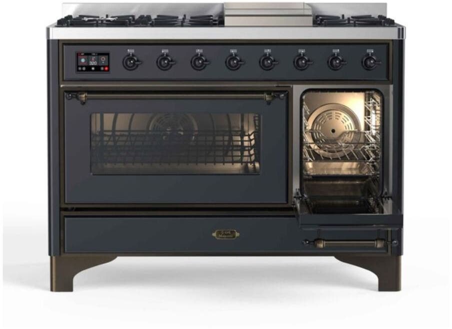 Ilve UM12FDNS3MGBLP Liquid Propane In Matte Graphite W/ Bronze Trim