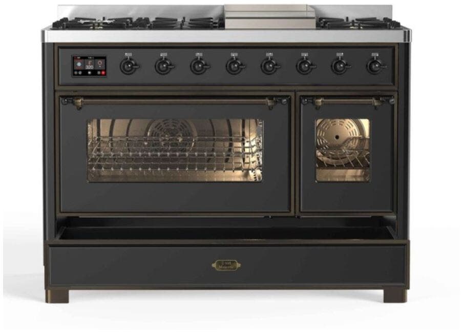 Ilve UM12FDNS3MGBLP Liquid Propane In Matte Graphite W/ Bronze Trim