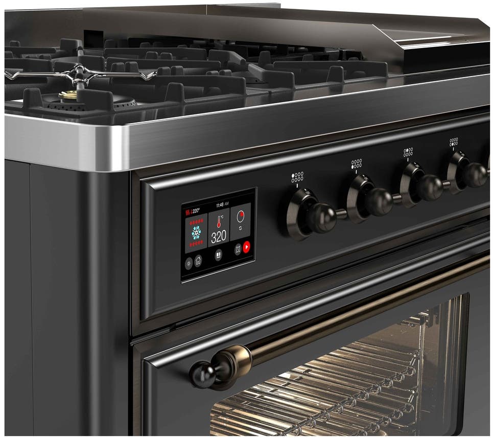Ilve UM12FDNS3MGBLP Liquid Propane In Matte Graphite W/ Bronze Trim