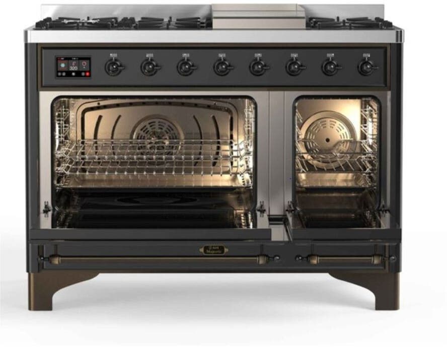 Ilve UM12FDNS3MGB Matte Graphite, Bronze Trim (Natural Gas)