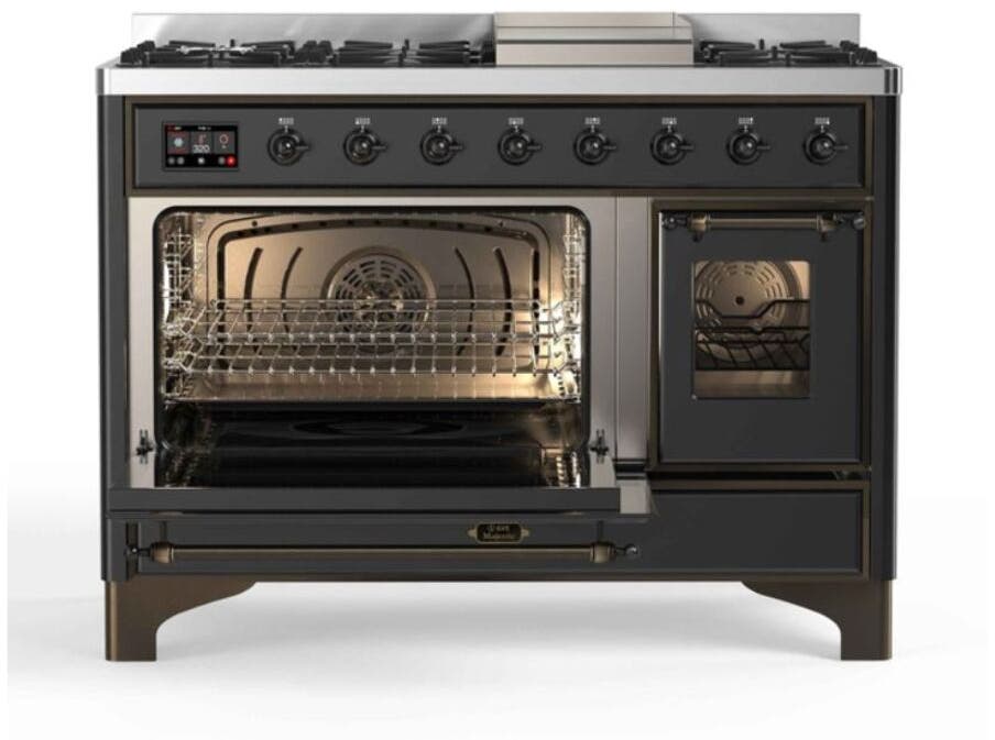 Ilve UM12FDNS3MGB Matte Graphite, Bronze Trim (Natural Gas)