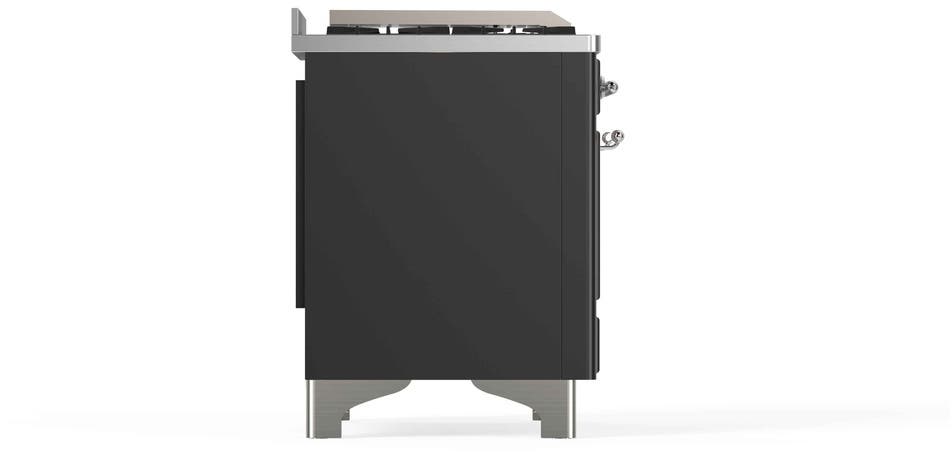 Ilve UM12FDNS3MGC Natural Gas In Matte Graphite W/ Chrome Trim