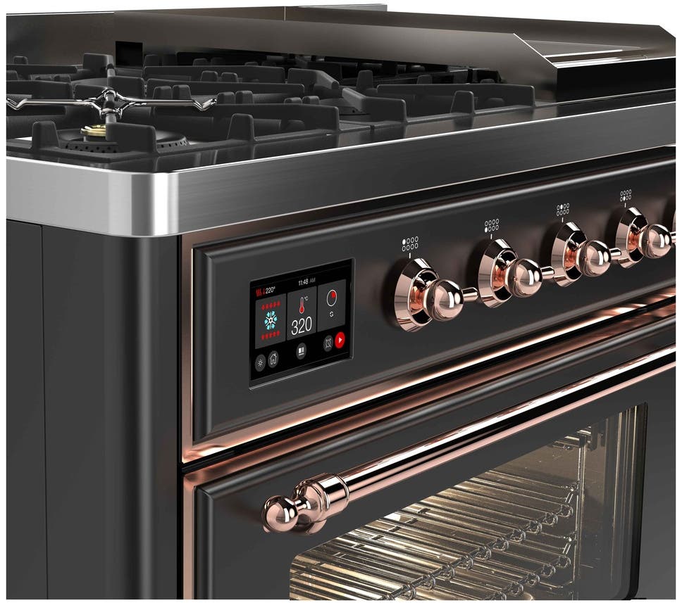 Ilve UM12FDNS3MGPLP Liquid Propane In Matte Graphite W/ Copper Trim