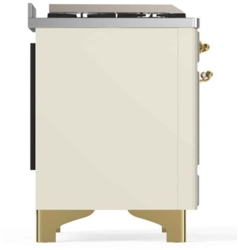 Ilve UM12FDNS3AWG Natural Gas In Antique White W/ Brass Trim
