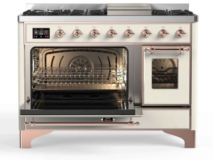 Ilve UM12FDNS3AWP Natural Gas In Antique White W/ Copper Trim