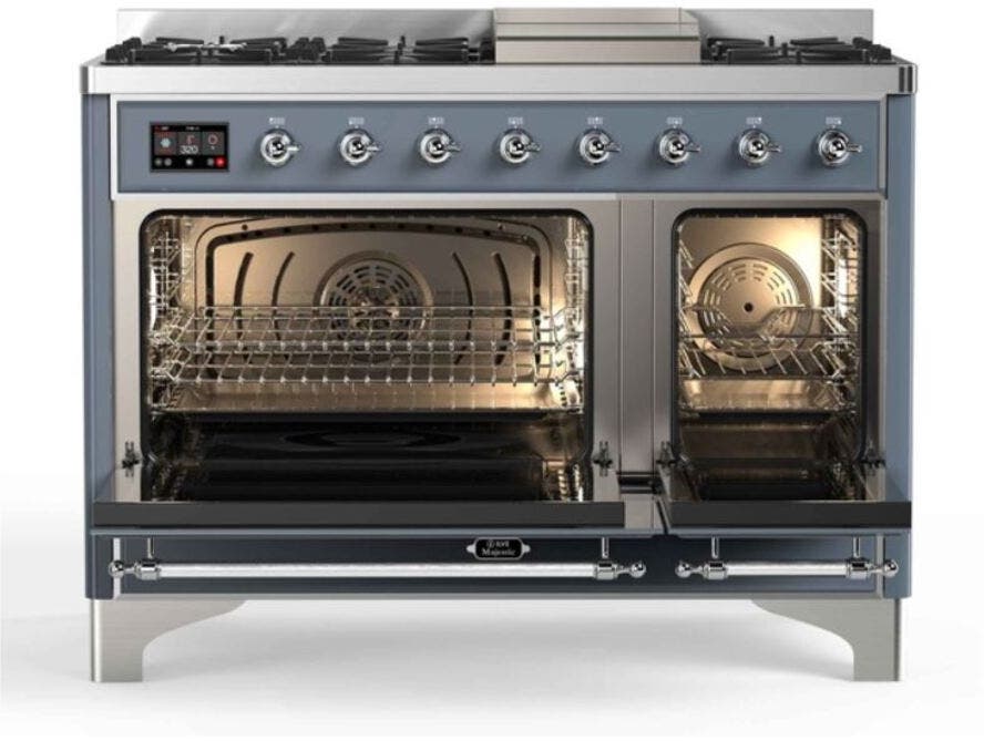 Ilve UM12FDNS3BGCLP Liquid Propane In Blue Grey W/ Chrome Trim