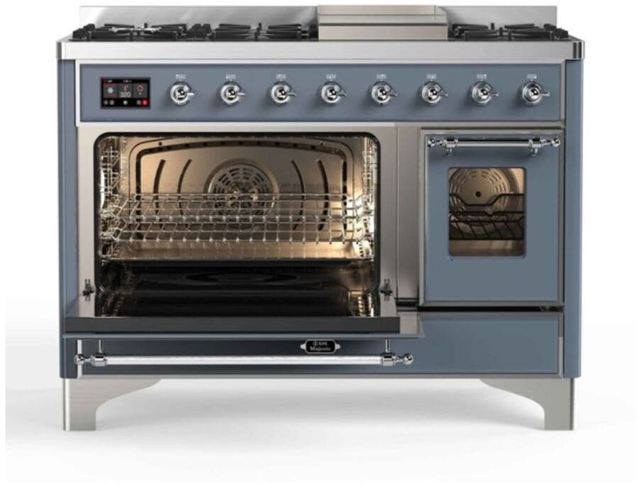 Ilve UM12FDNS3BGCLP Liquid Propane In Blue Grey W/ Chrome Trim