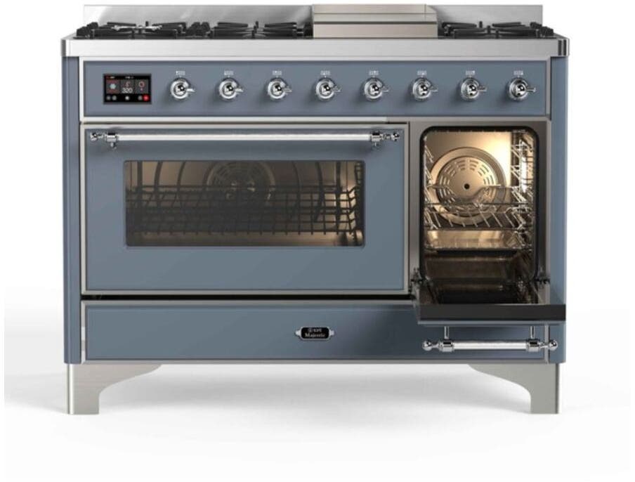 Ilve UM12FDNS3BGCLP Liquid Propane In Blue Grey W/ Chrome Trim