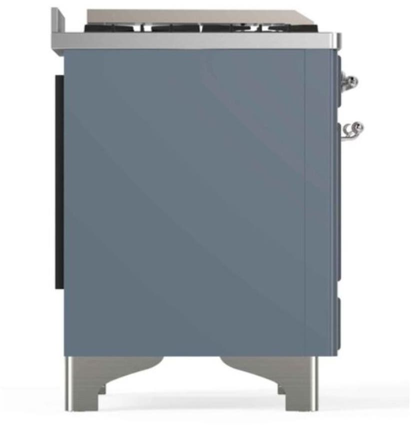 Ilve UM12FDNS3BGCLP Liquid Propane In Blue Grey W/ Chrome Trim