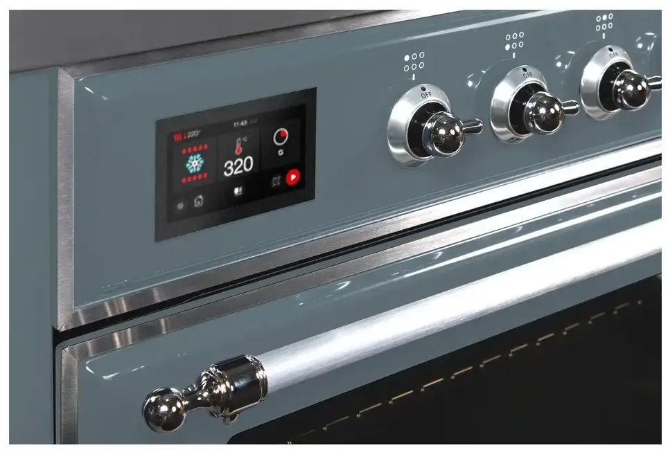 Ilve UM12FDNS3BGCLP Liquid Propane In Blue Grey W/ Chrome Trim