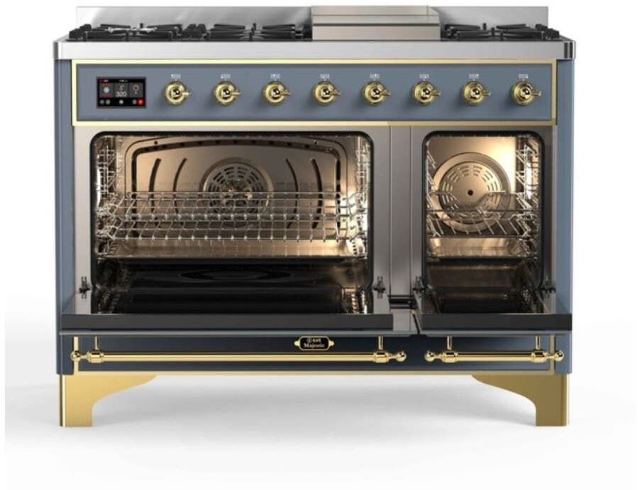 Ilve UM12FDNS3BGGLP Liquid Propane In Blue Grey W/ Brass Trim