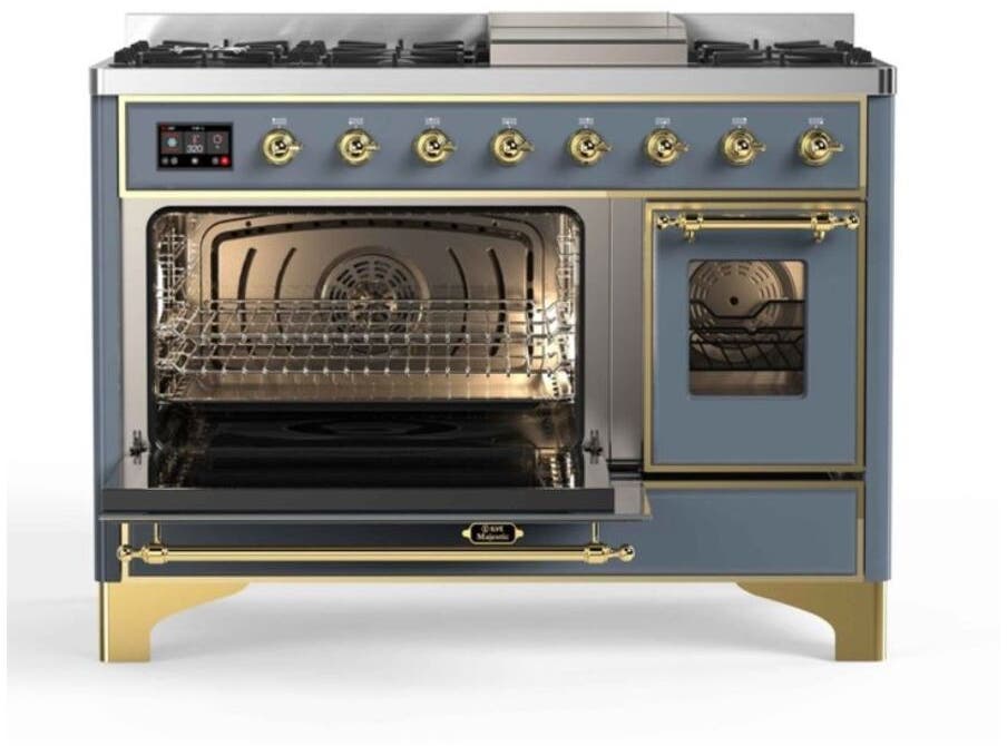 Ilve UM12FDNS3BGGLP Liquid Propane In Blue Grey W/ Brass Trim