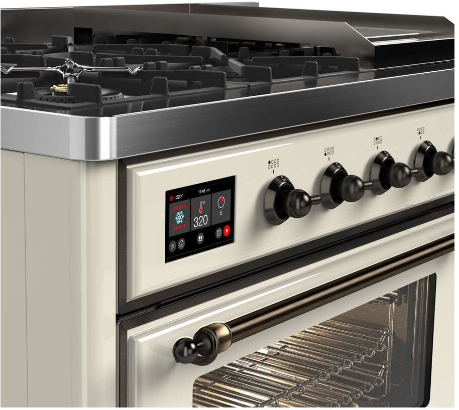 Ilve UM12FDNS3AWBLP Liquid Propane In Antique White W/ Bronze Trim