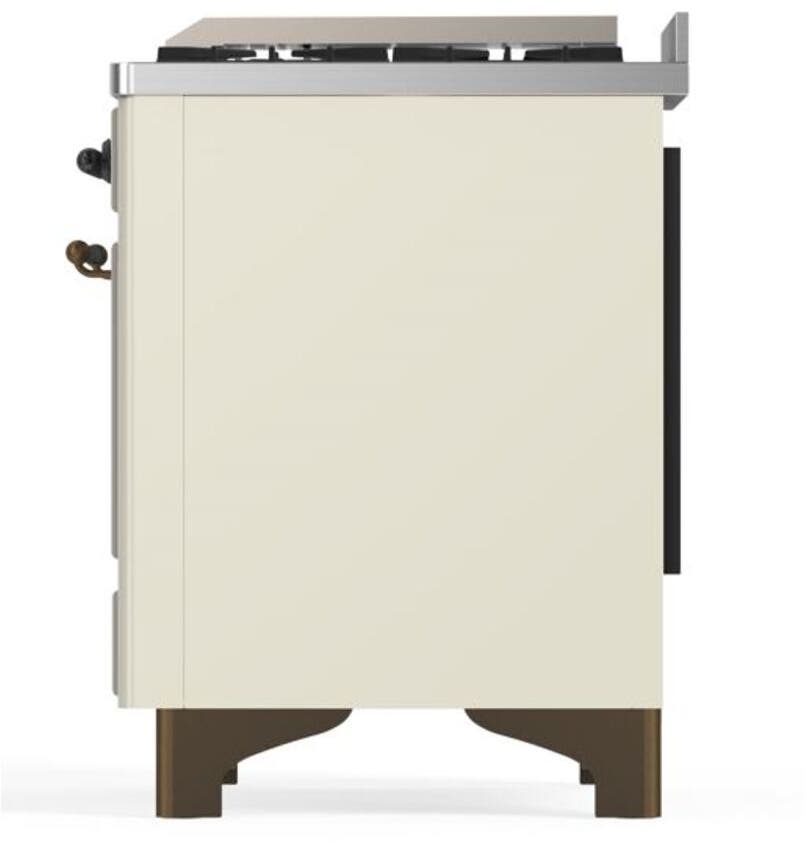 Ilve UM12FDNS3AWBLP Liquid Propane In Antique White W/ Bronze Trim