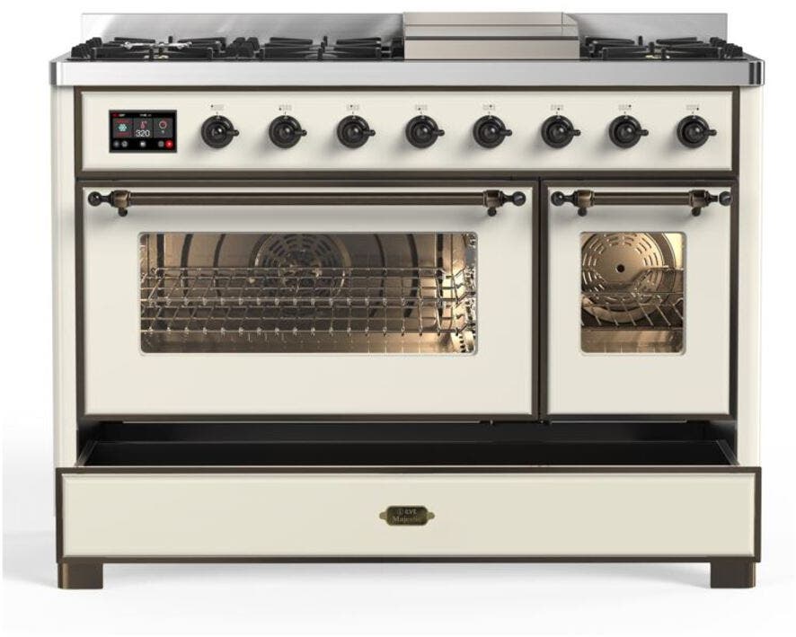 Ilve UM12FDNS3AWB Natural Gas In Antique White W/ Bronze Trim