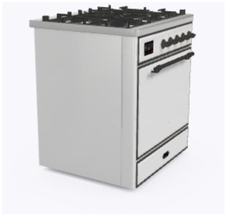 Ilve UM30DQNE3WHBLP Liquid Propane In White W/ Bronze Trim