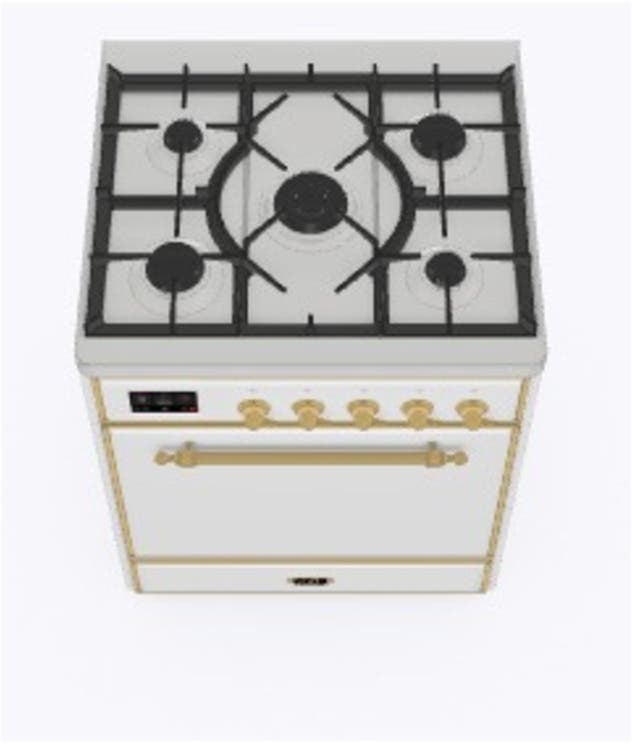 Ilve UM30DQNE3WHGLP Liquid Propane In White W/ Brass Trim