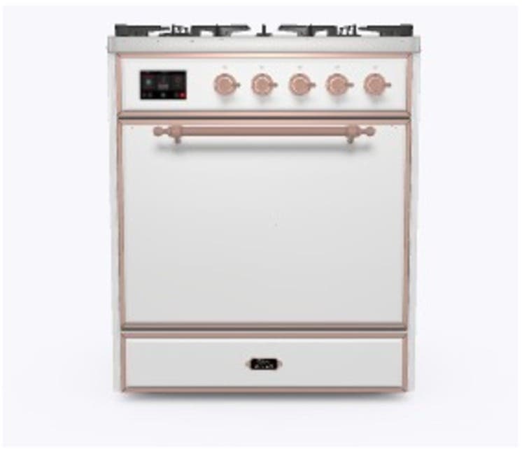 Ilve UM30DQNE3WHPLP Liquid Propane In White W/ Copper Trim