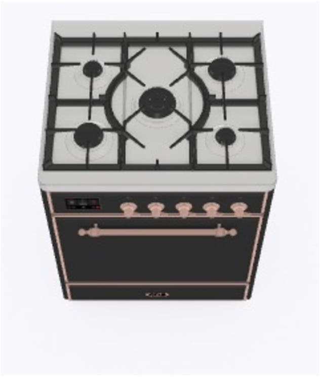 Ilve UM30DQNE3MGP Natural Gas In Matte Graphite W/ Copper Trim