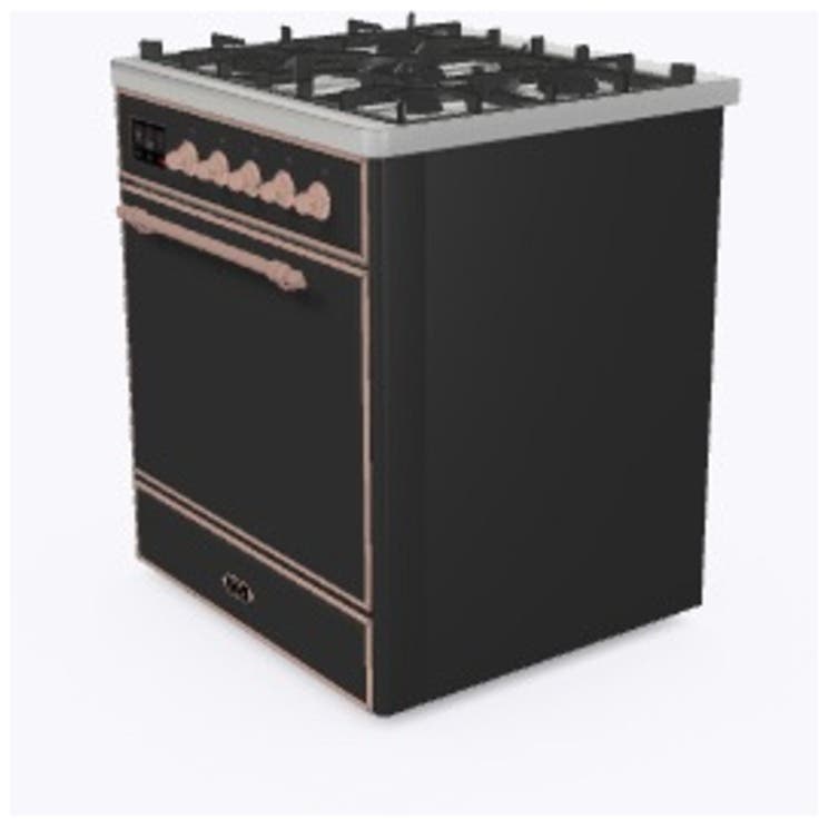 Ilve UM30DQNE3MGP Natural Gas In Matte Graphite W/ Copper Trim