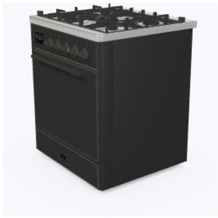 Ilve UM30DQNE3MGBLP Liquid Propane In Matte Graphite W/ Bronze Trim