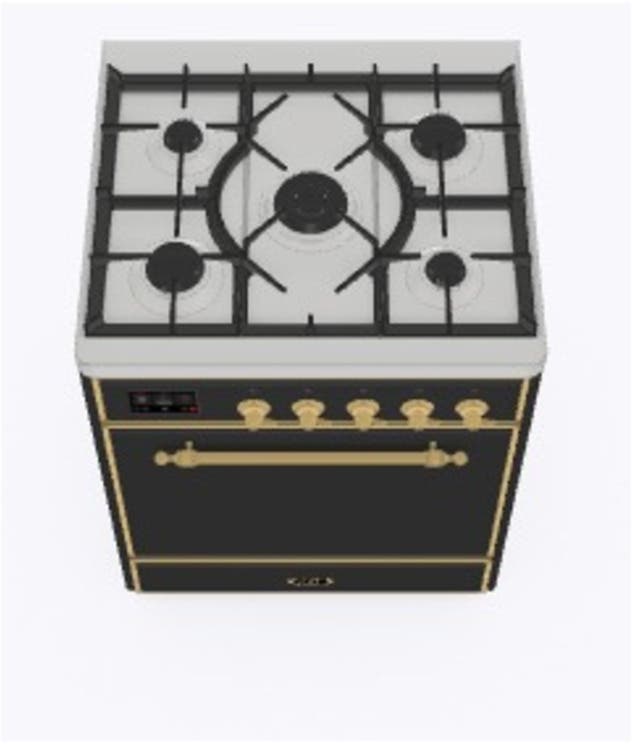 Ilve UM30DQNE3MGGLP Liquid Propane In Matte Graphite W/ Brass Trim