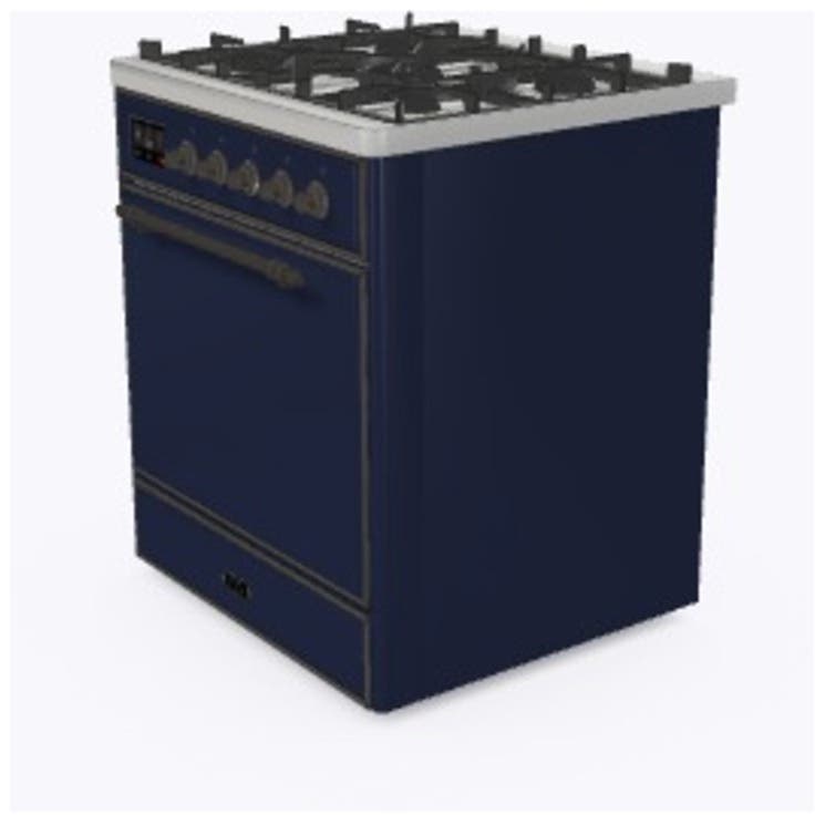 Ilve UM30DQNE3MBBLP Liquid Propane In Midnight Blue W/ Bronze Trim
