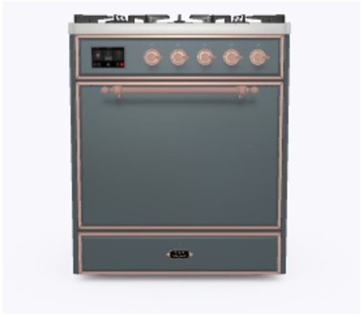Ilve UM30DQNE3BGPLP Liquid Propane In Blue Grey W/ Copper Trim