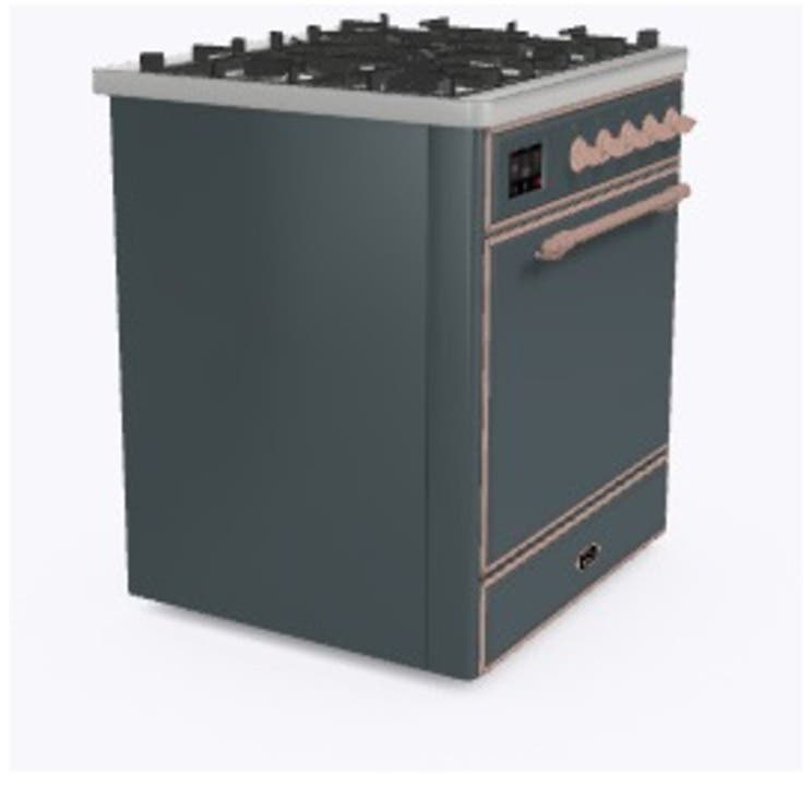 Ilve UM30DQNE3BGPLP Liquid Propane In Blue Grey W/ Copper Trim