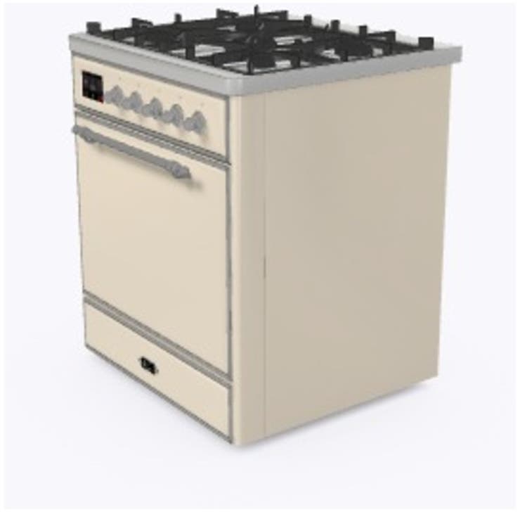 Ilve UM30DQNE3AWCLP Liquid Propane In Antique White W/ Chrome Trim