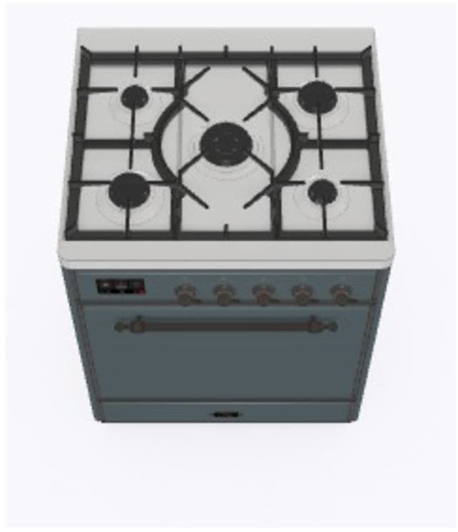 Ilve UM30DQNE3BGB Natural Gas In Blue Grey W/ Bronze Trim