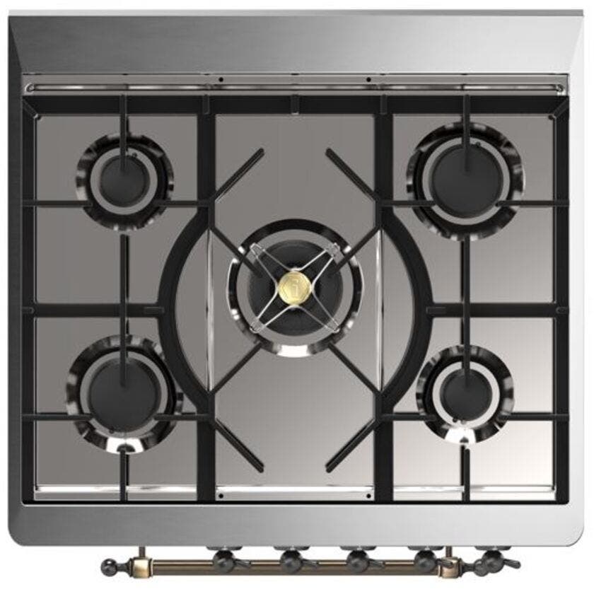 Ilve UM30DNE3SSBLP Liquid Propane In Stainless Steel W/ Bronze Trim