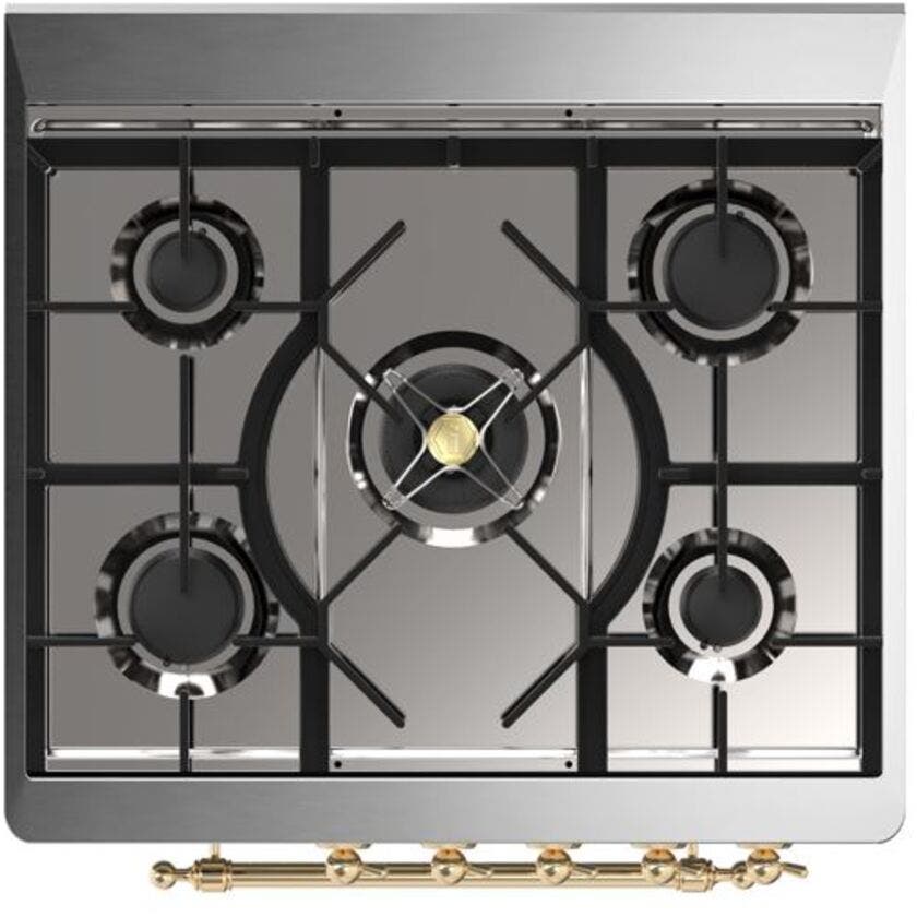 Ilve UM30DNE3SSG Natural Gas In Stainless Steel W/ Brass Trim