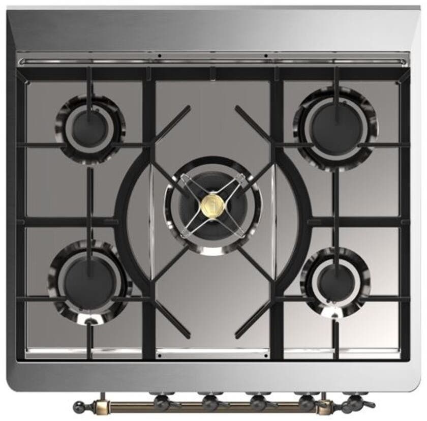 Ilve UM30DNE3WHB Natural Gas In White W/ Bronze Trim