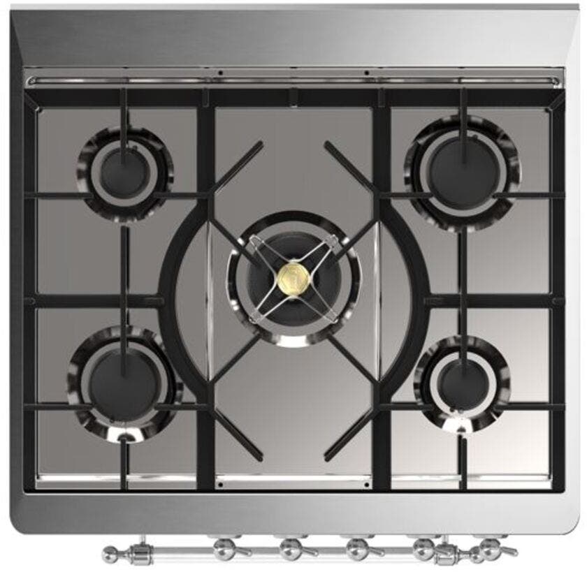 Ilve UM30DNE3WHCLP Liquid Propane In White W/ Chrome Trim