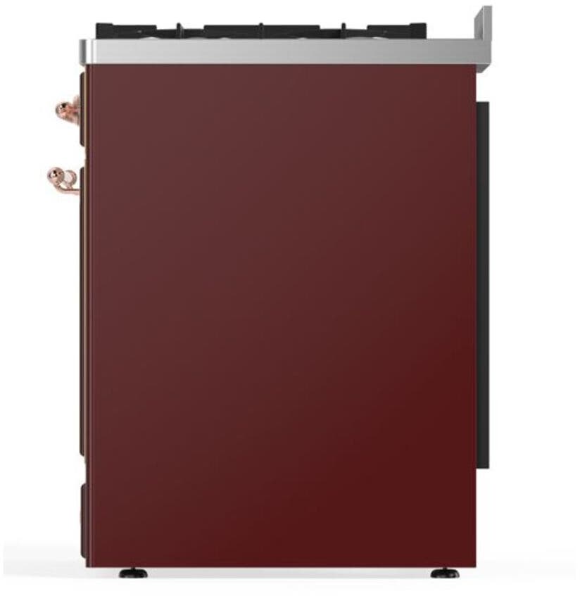 Ilve UM30DNE3BUP Natural Gas In Burgundy W/ Copper Trim
