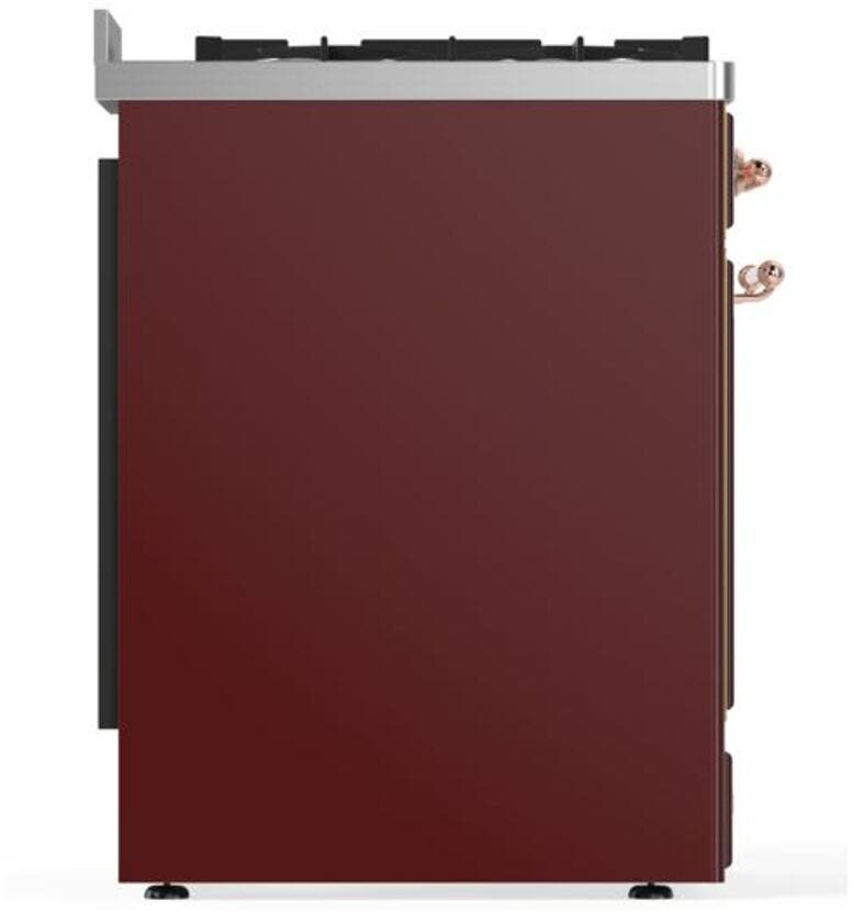 Ilve UM30DNE3BUP Natural Gas In Burgundy W/ Copper Trim