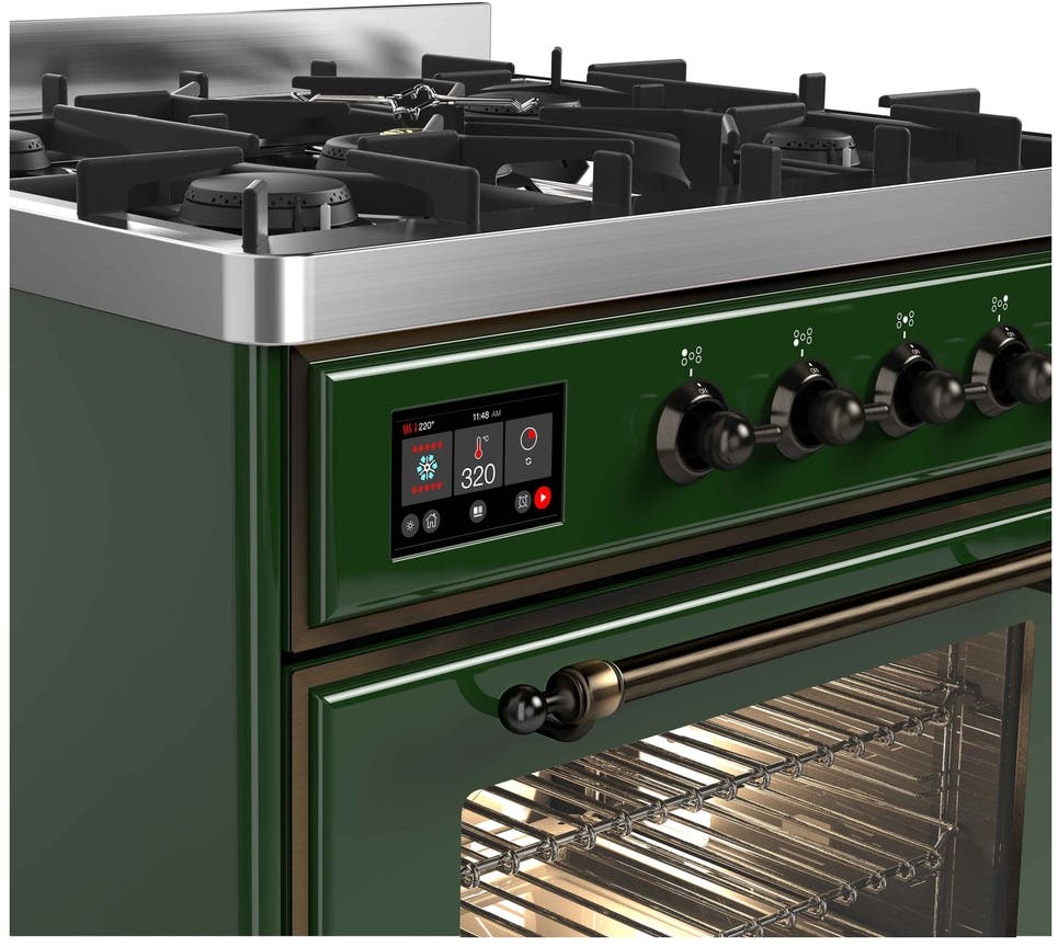 Ilve UM30DNE3EGB Natural Gas In Emerald Green W/ Bronze Trim