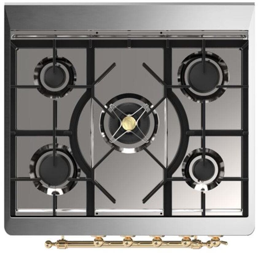 Ilve UM30DNE3EGGLP Liquid Propane In Emerald Green W/ Brass Trim