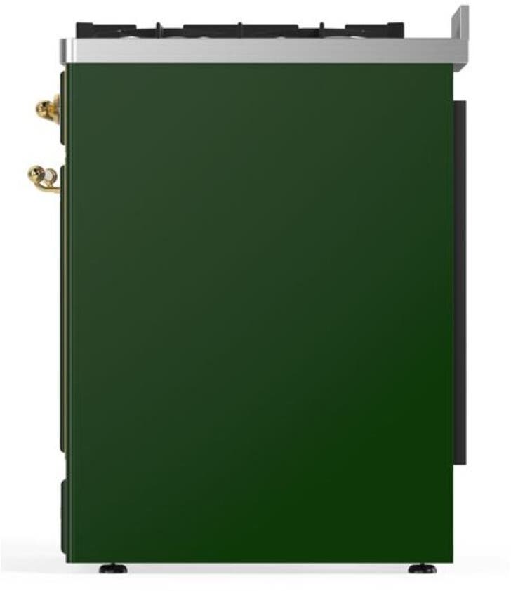 Ilve UM30DNE3EGGLP Liquid Propane In Emerald Green W/ Brass Trim