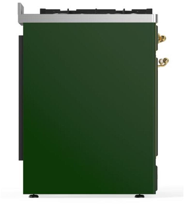 Ilve UM30DNE3EGGLP Liquid Propane In Emerald Green W/ Brass Trim